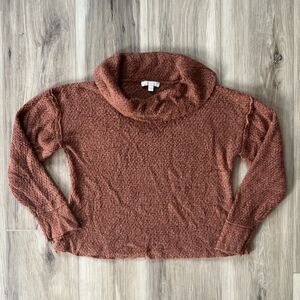 Girls Autumn Burnt Orange Mock Turtleneck Sweater Shirt Top Chelsea & Violet lg